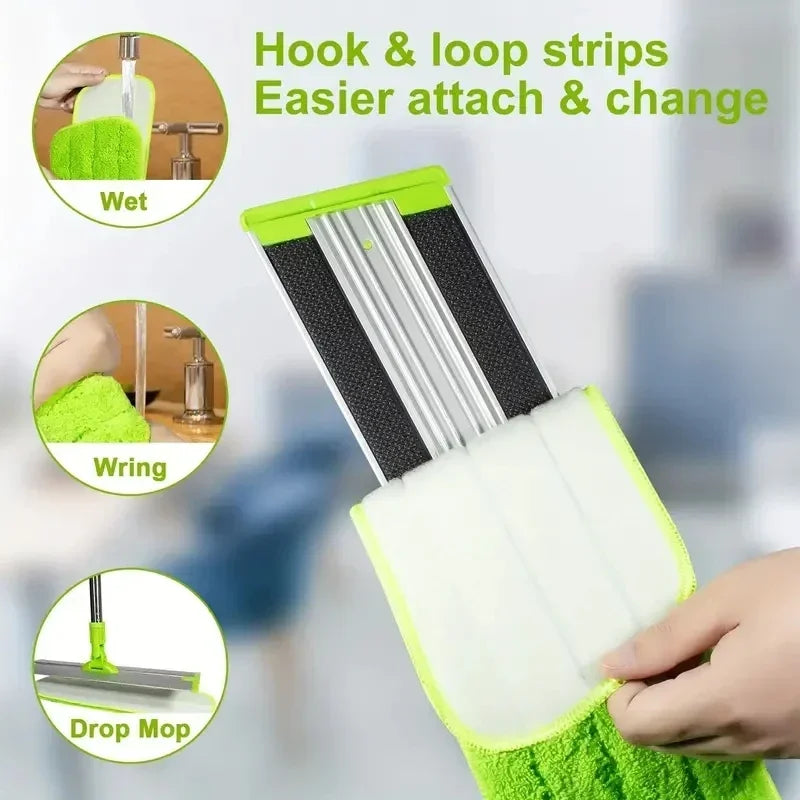 Floor Washing Microfiber Flat Mop Slippers Broom Home Essentials Practical Easy Cleaning Tools Multifunctional Duster - Jimmys Supplies