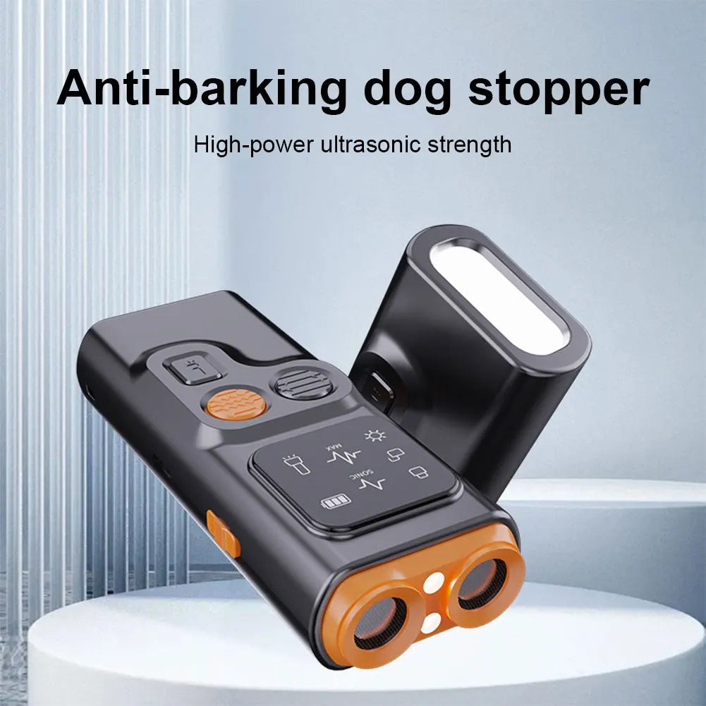 Rechargeable Ultrasonic Dog Repeller with LED Flashlight - Jimmys Supplies