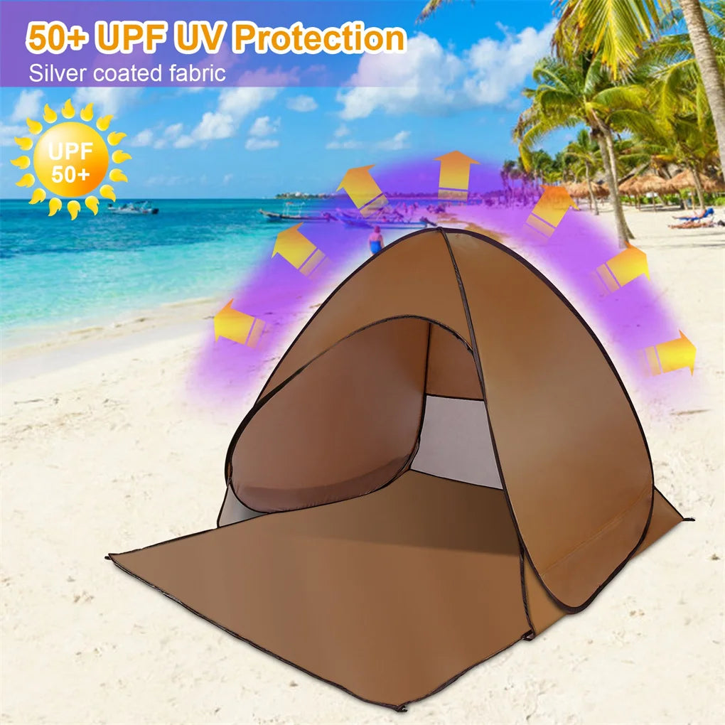Automatic Instant Pop Up Beach Tent Lightweight Outdoor UV Protection Camping Fishing Tent Cabana Sun Shelter for 2 Person - Jimmys Supplies
