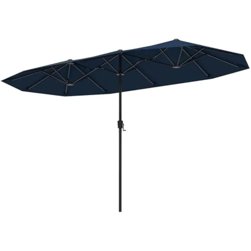 13 FT Large Patio Umbrella, Outdoor Double-Sided Table Market Umbrellas w/Crank Handle, 12 Heavy-Duty Ribs, 13 FT Patio Umbrella - Jimmys Supplies