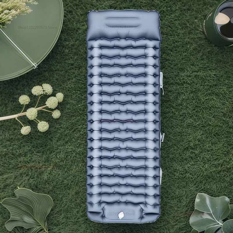 Outdoor Camping Air Mattress with Pillows Ultralight Thickened Built-in Pump for Hiking Picnic Sleep Comfort Travel Outdoor Gear