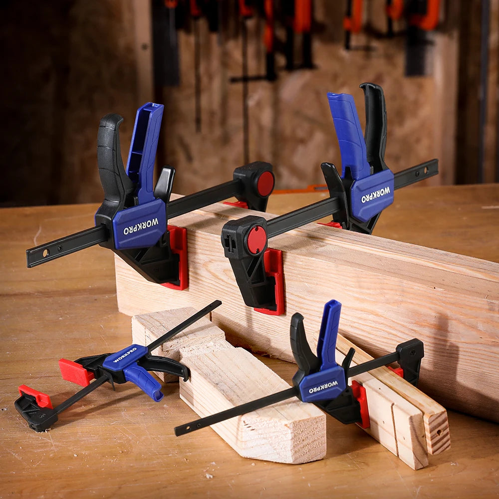 WORKPRO 4 Piece Bar Clamp Set Woodworking F Clamp Set - Jimmys Supplies
