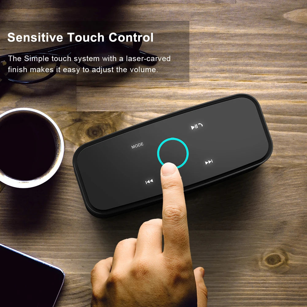 DOSS 12W Portable Speaker Bluetooth 5.0 Superior Sound Music Box Built-in Microphone Hands Free 20H Playtime Wireless Speakers - Jimmys Supplies
