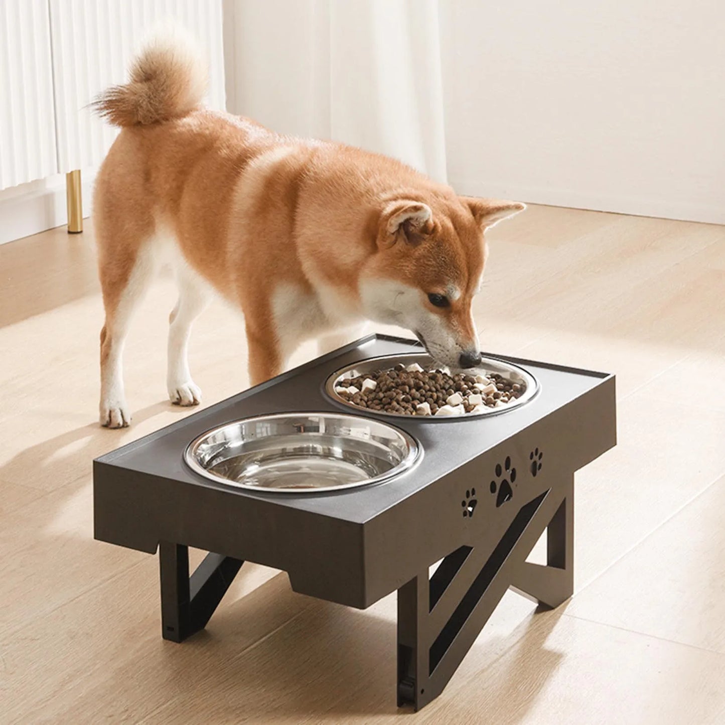 Stainless Steel Elevated Dog Bowl Non-Slip No Spill Design - Jimmys Supplies