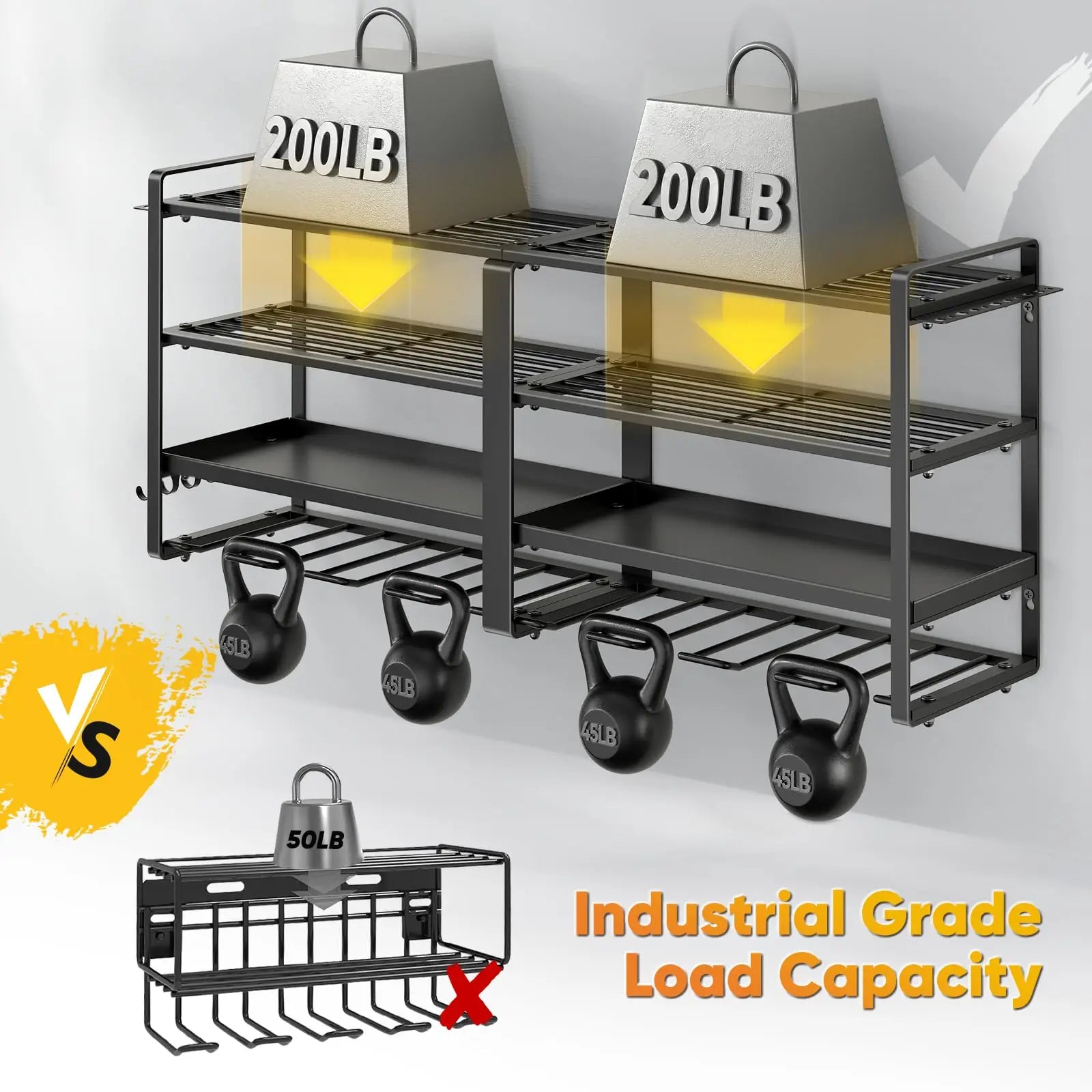 Power Tool Organizer Wall Mount, Heavy Duty 4 Layer Rack - Jimmys Supplies