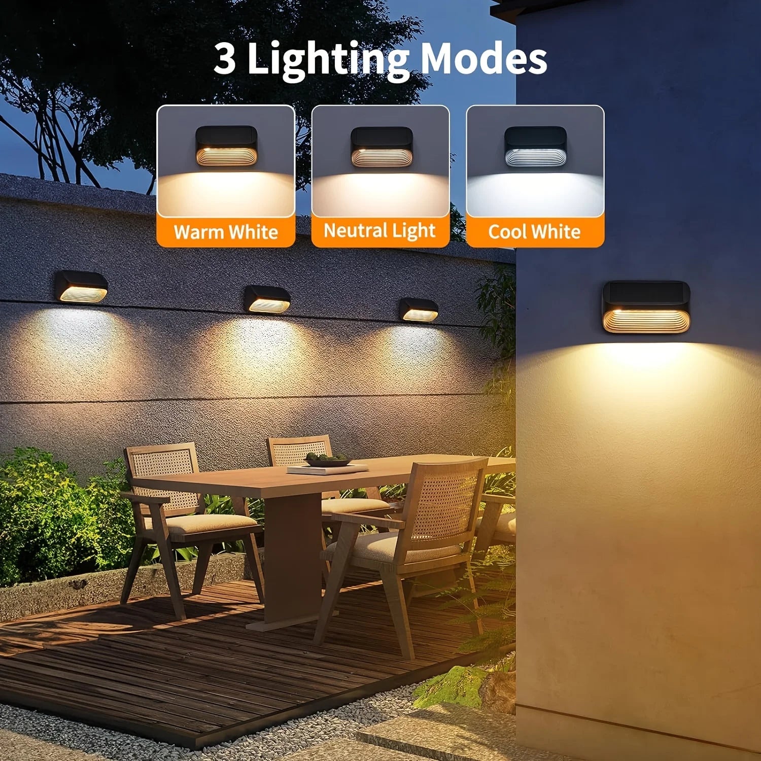 6/12 Pack Fence Lights Solar Powered for Yard and Patio Decor - Jimmys Supplies