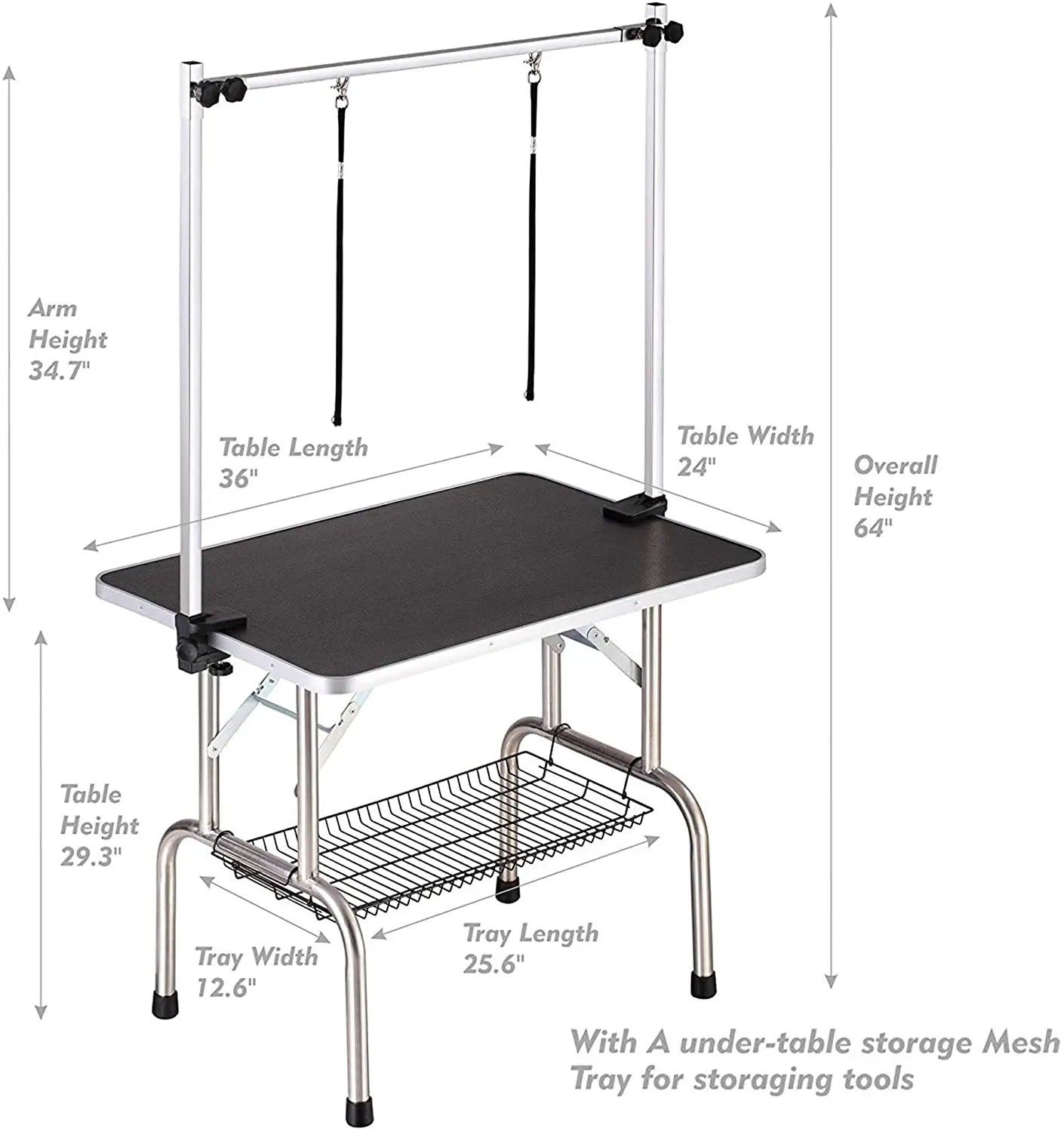 36"/46" Professional Dog Pet Grooming Table Adjustable Heavy Duty - Jimmys Supplies