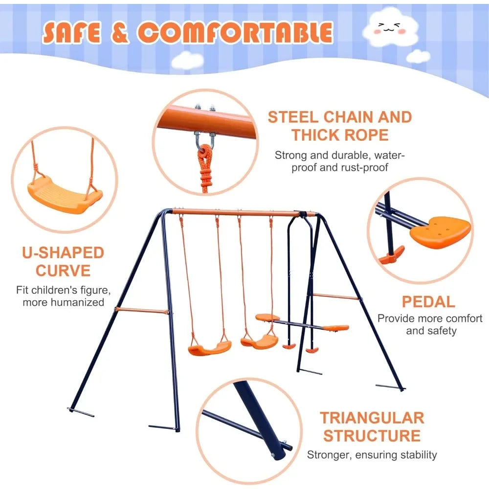 Outdoor Swing Sets for Backyard Heavy Duty A-Frame Set - Jimmys Supplies