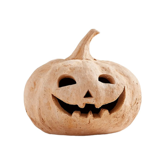 Halloween Jack-O-Lantern Decoration Handmade Kiln Fired Pumpkin Ornaments Resin Pumpkin Statue Halloween Decoration Party Props