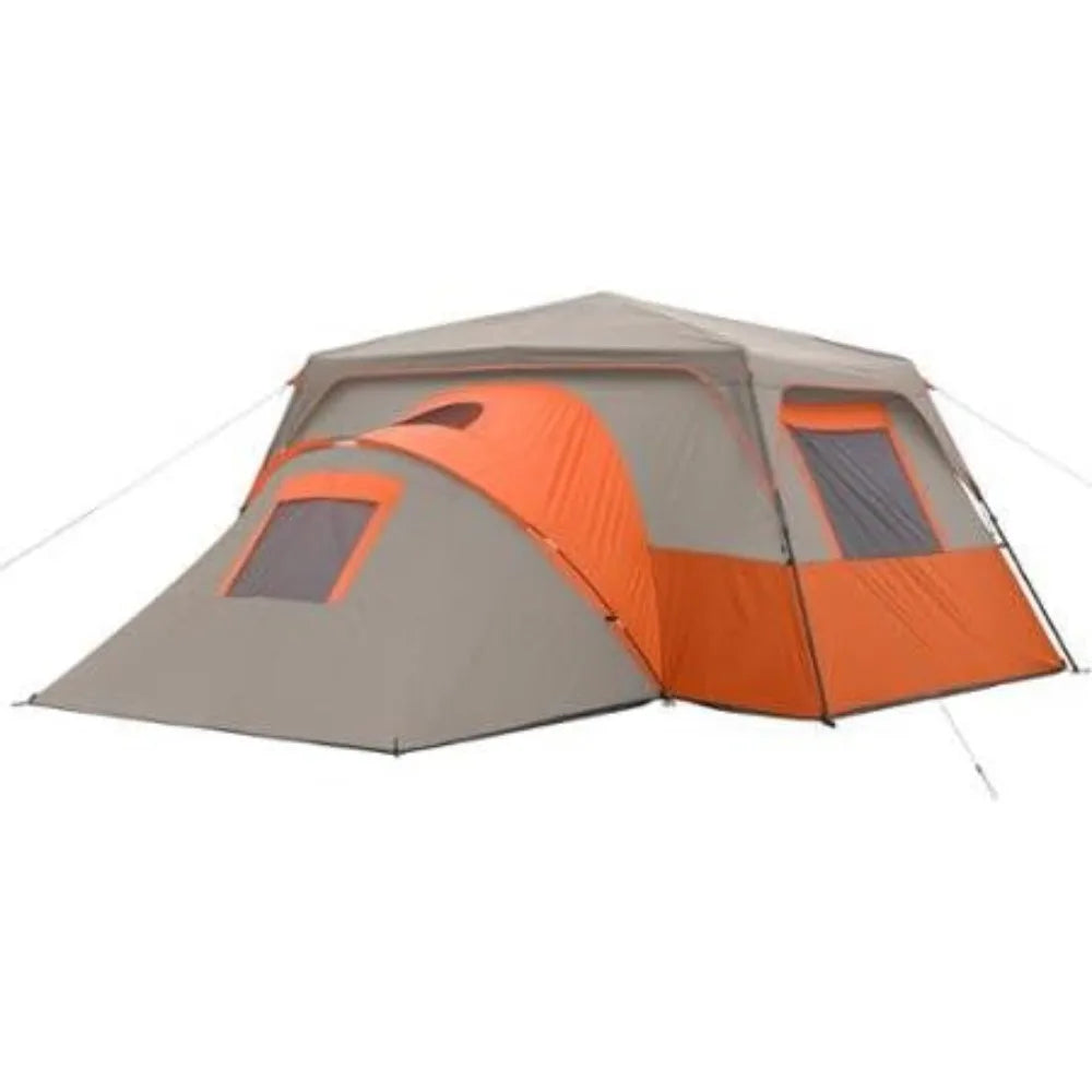 11 Person 3 Room 14' x 14' Instant Cabin Tent Orange - Jimmys Supplies