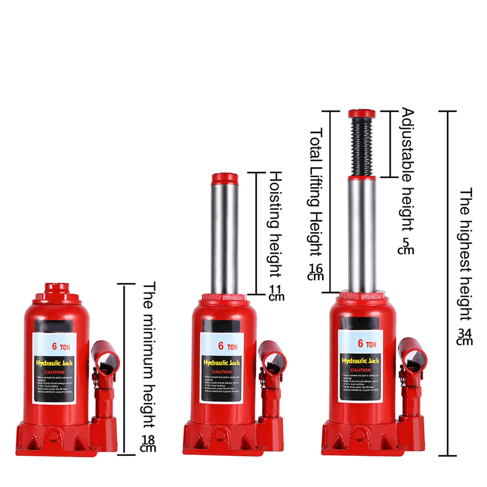 6Ton Car Jack Heavy Duty Hydraulic Bottle Jack - Jimmys Supplies