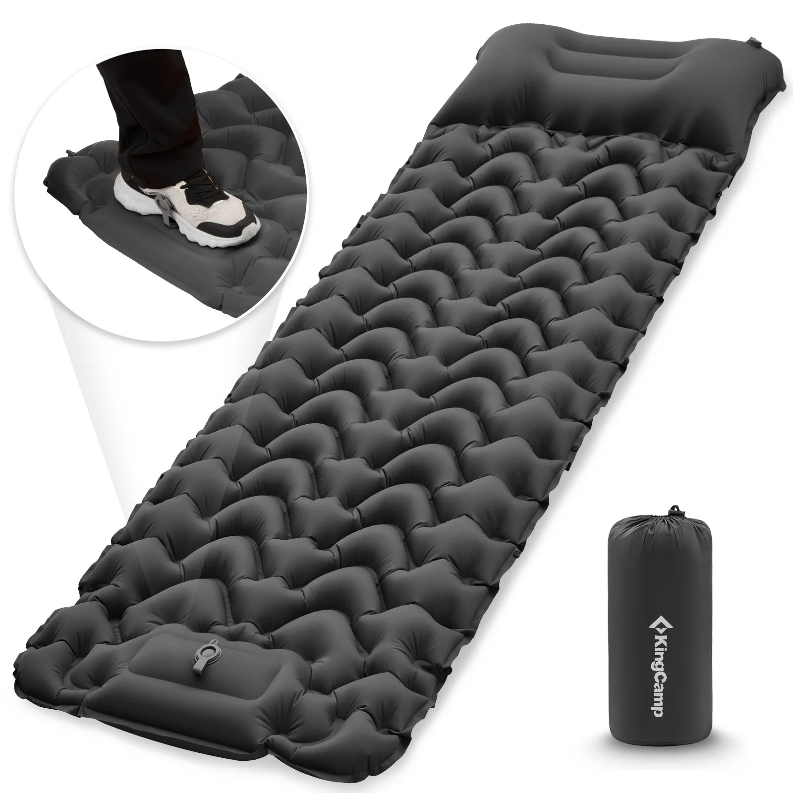 KingCamp Self Inflating Sleeping Pad Ultralight Mat With Pillow - Jimmys Supplies