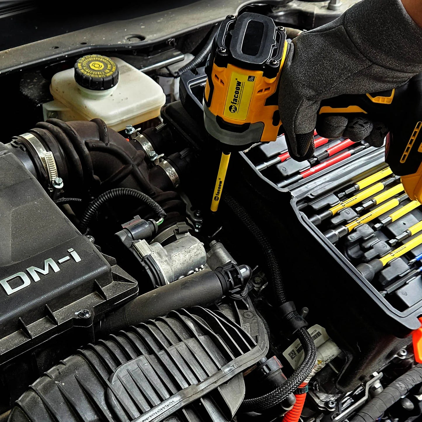 Magnetic Nut Driver Set for Impact Drill, 19 Pcs with Metric & SAE Including PH1 & PH2, 6 Inch Extra Long Nut Driver Set with St