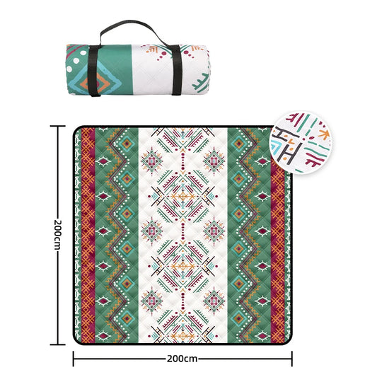 200x200CM Waterproof Picnic Blanket Large Beach Blanket Outdoor Picnic Mat Beach Mat with Carrying Handle for Travel Camping