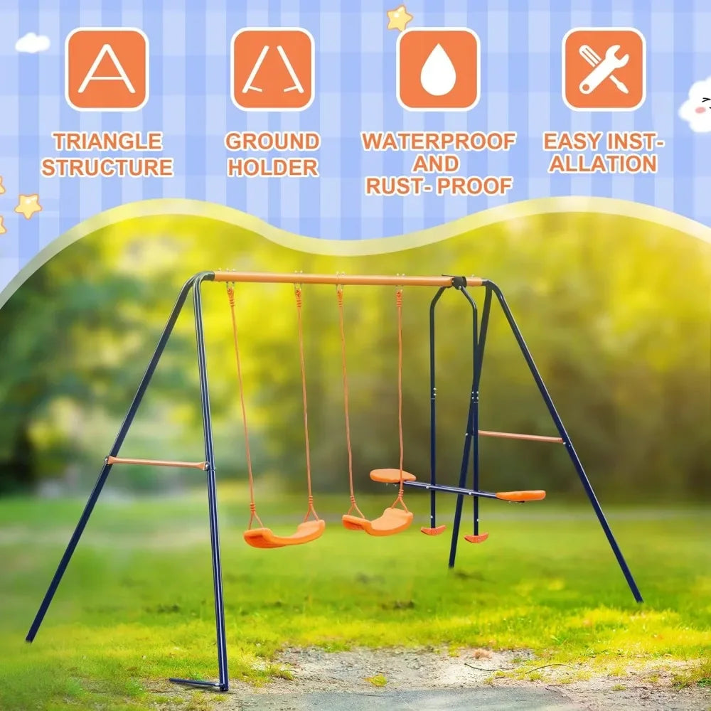 Outdoor Swing Sets for Backyard Heavy Duty A-Frame Set - Jimmys Supplies