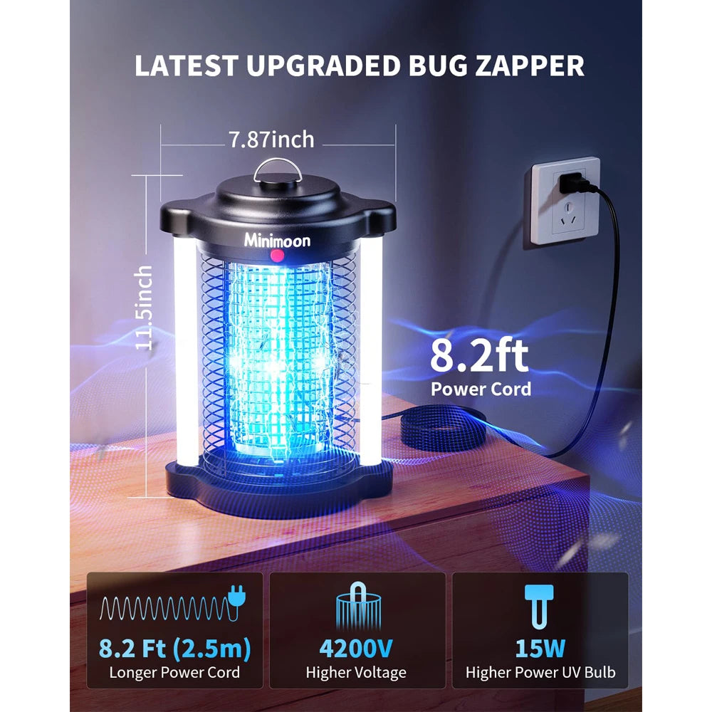 Minimoon Bug Zapper Outdoor Mosquito Zapper with Dual LED - Jimmys Supplies
