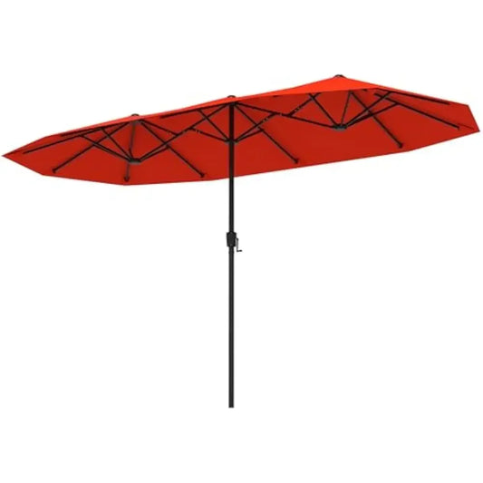 13 FT Large Patio Umbrella, Outdoor Double-Sided Table Market Umbrellas w/Crank Handle, 12 Heavy-Duty Ribs, 13 FT Patio Umbrella - Jimmys Supplies