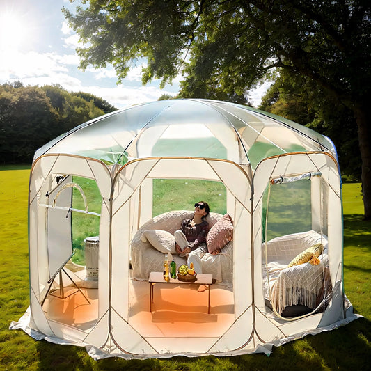 Outdoor Transparent Tent Portable Folding Camping Thickening Tent Starry Sky Bubble House Shade Winter Sunshine Wind/Waterproof - Jimmys Supplies