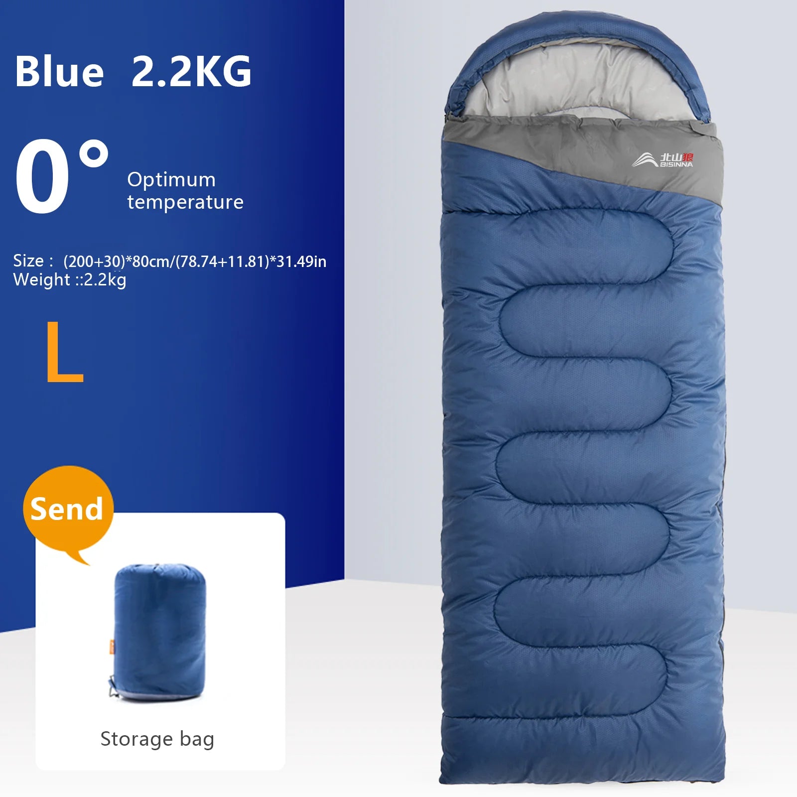 BISINNA Camping Sleeping Bag Ultralight Waterproof Warm - Jimmys Supplies