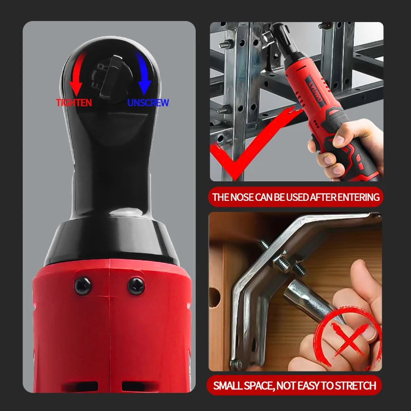 LYUWO 3/8 Rechargeable Electric Ratchet Set and Tool - Jimmys Supplies