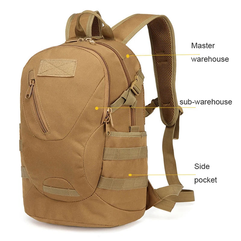 Oulylan Outdoor Tactical Backpack Rucksack Men Waterproof Sport Travel Backpack Camping Fishing Hunting Bag - Jimmys Supplies