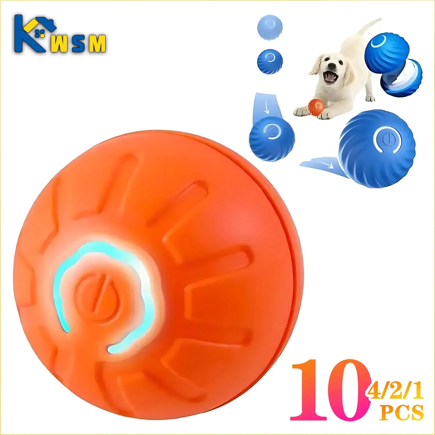 1-10PCS Smart Dog Toy Ball Electronic Interactive Pet Toy - Jimmys Supplies