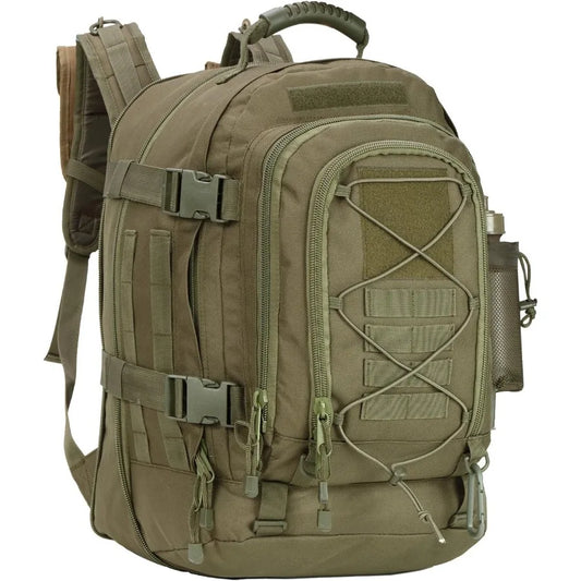 Large Tactical Backpack for Men Military Backpack with DIY System for Travel Work Camping Hunting Hiking Sports GREEN
