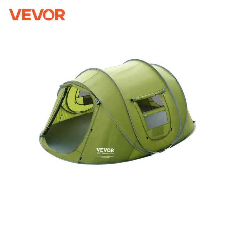 VEVOR Camping Tent Pop Up Tent for 4 Person Easy Setup Waterproof Backpacking Tent with Door & Window for Outdoor Family Camping - Jimmys Supplies