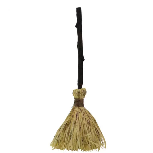 Animated Witch's Broomstick with Sound and Movement, moves along the floor to spooky noises and incessant giggling