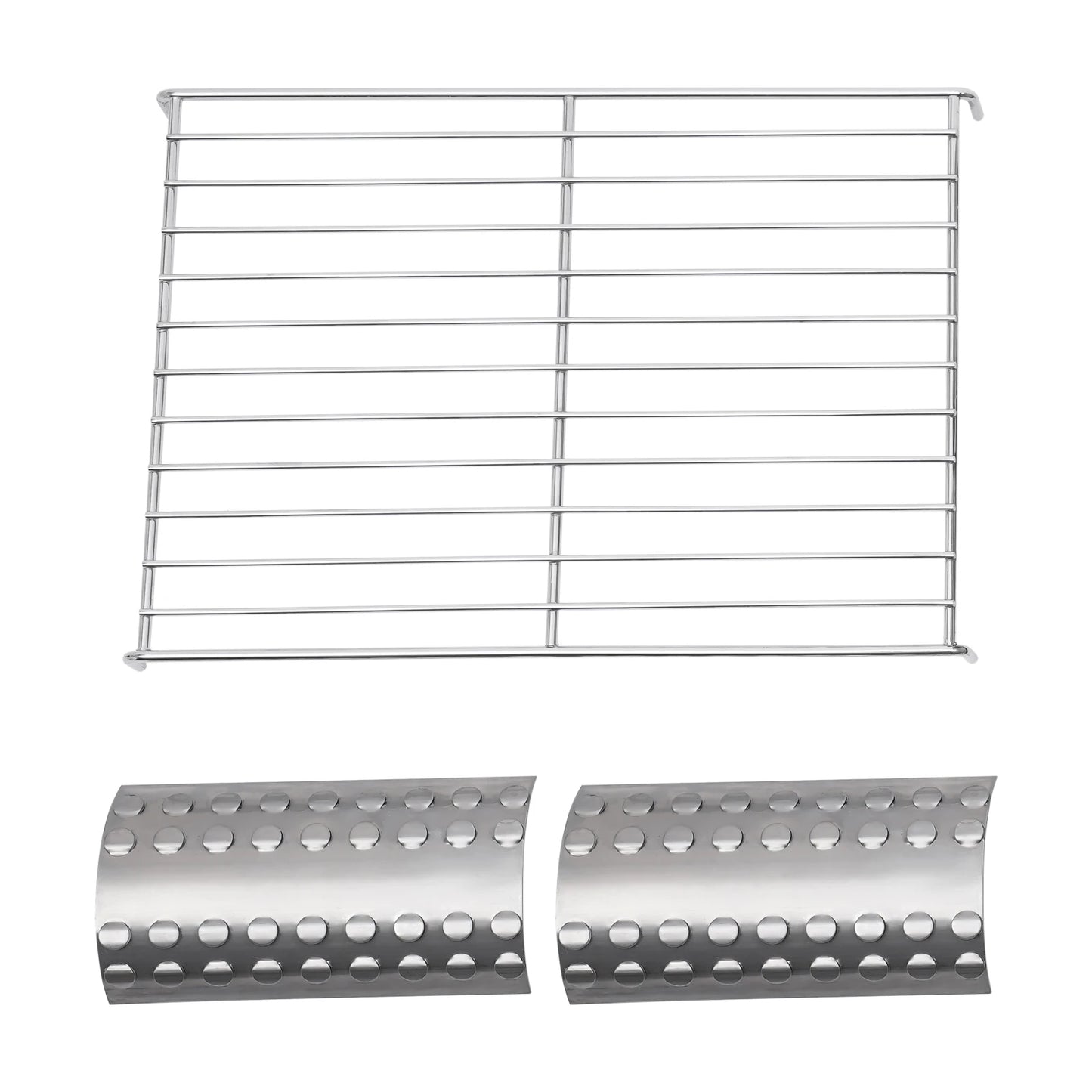Camping BBQ Tabletop 2 Burner Gas Grill Outdoor Steel Shield Stainless Steel - Jimmys Supplies