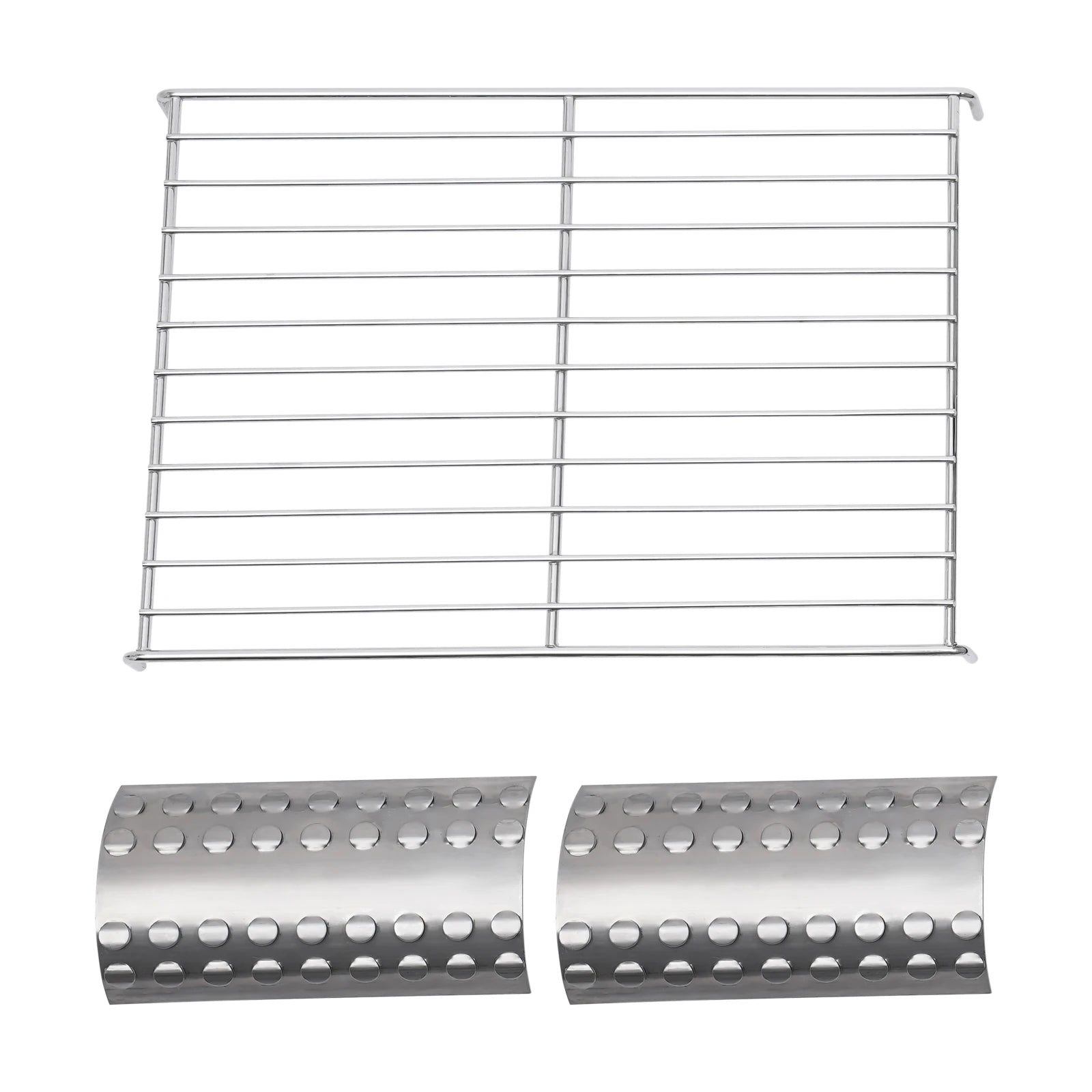 Camping BBQ Tabletop 2 Burner Gas Grill Outdoor Steel Shield Stainless Steel - Jimmys Supplies