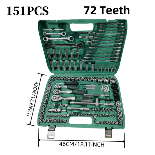 72 Teeth 151/216PCS Professional Auto Repair Tool Set - Jimmys Supplies