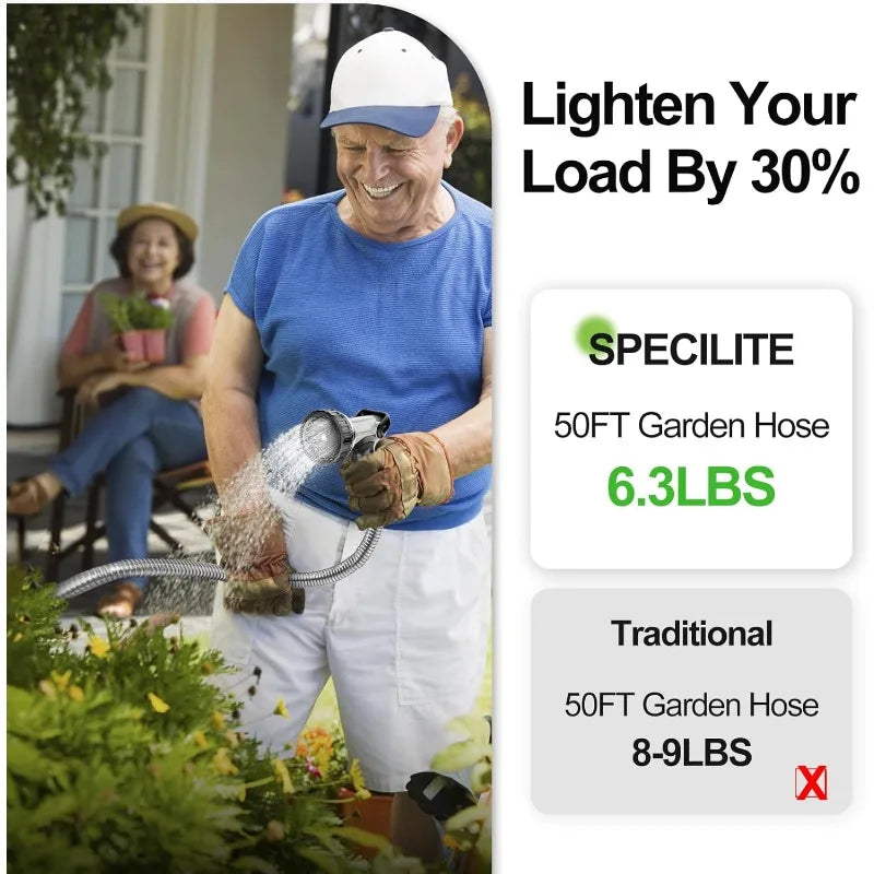 Heavy Duty Water Pipe with Nozzles for Yard Outdoor Flexible Never Kink Tangle - Jimmys Supplies