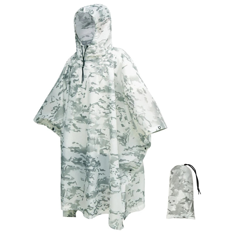 Man Military Impermeable Zipper Camo Raincoat Waterproof Rain Coat Men Raincoat Women Awning Tent Rain Motorcycle Rain Poncho