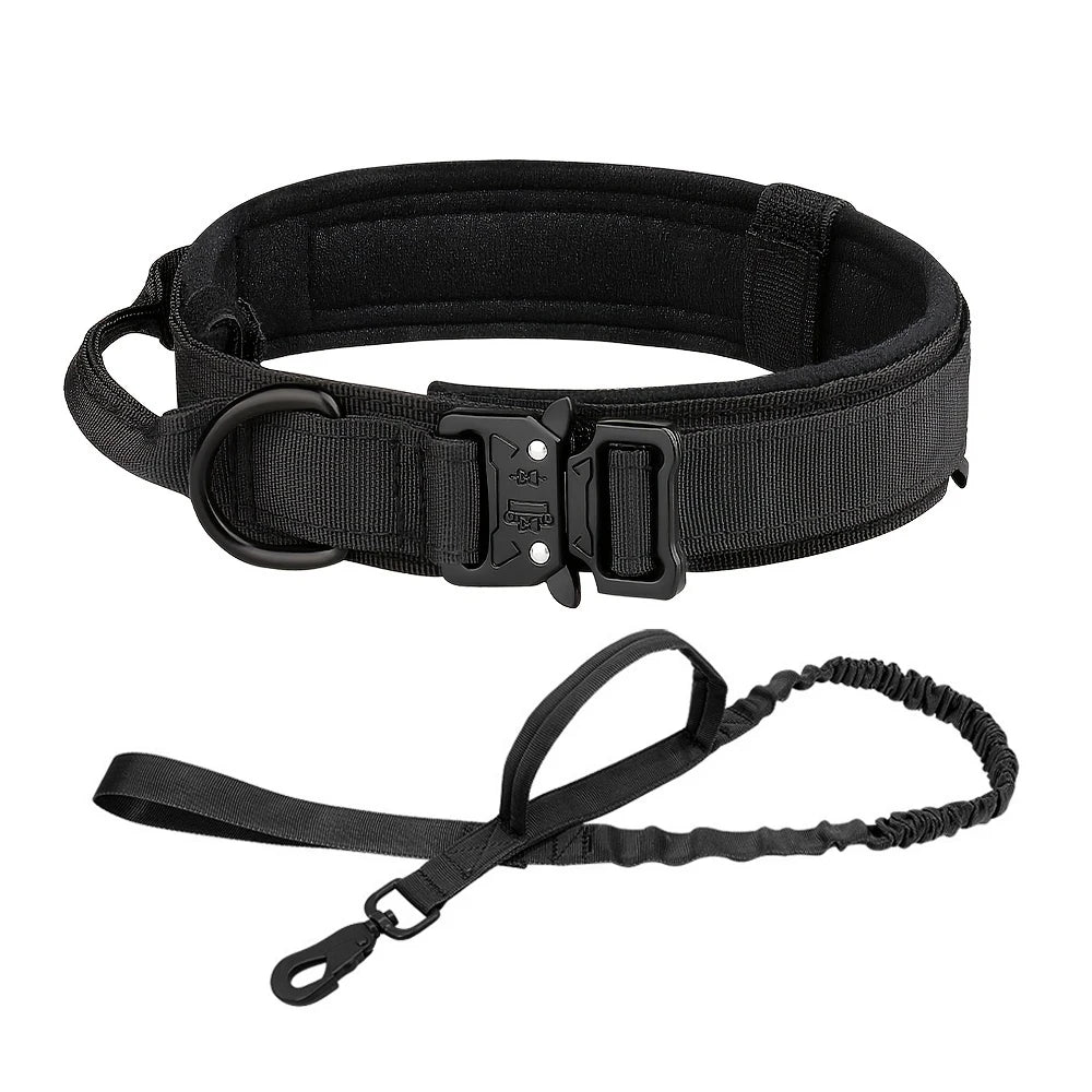 Dog Training Collar Adjustable Tactical Dog Collar And Leash Set Control Handle Pet Lead Collar - Jimmys Supplies