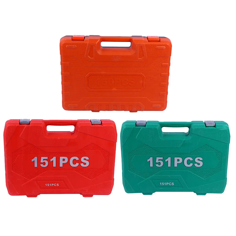 151 Pcs Household Hardware Tool Combination Set  socket wrench tool box set hardware kit complete set caja de herramientas 드릴
