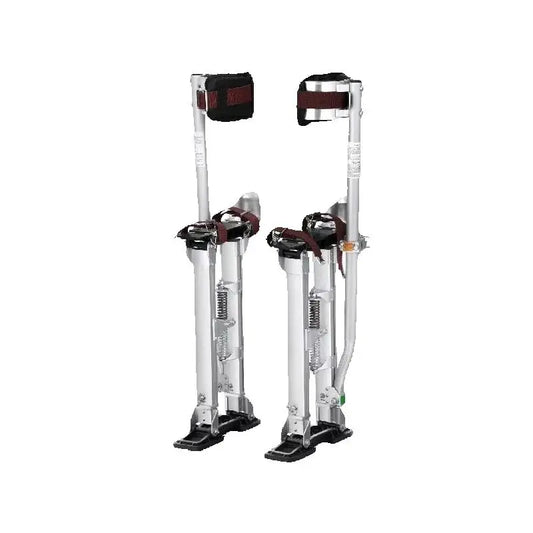 SucceBuy Drywall Stilts 18''-30''/36''-50'' Adjustable Aluminum Tool Stilts Protective Knee Pads Non-Slip Work Stilts for Home