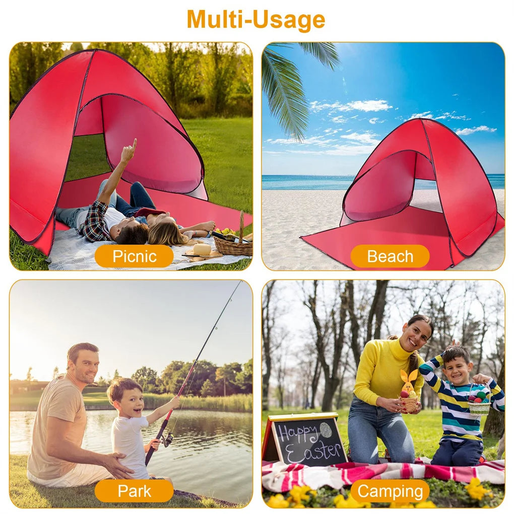 Automatic Instant Pop Up Beach Tent Lightweight Outdoor UV Protection Camping Fishing Tent Cabana Sun Shelter for 2 Person