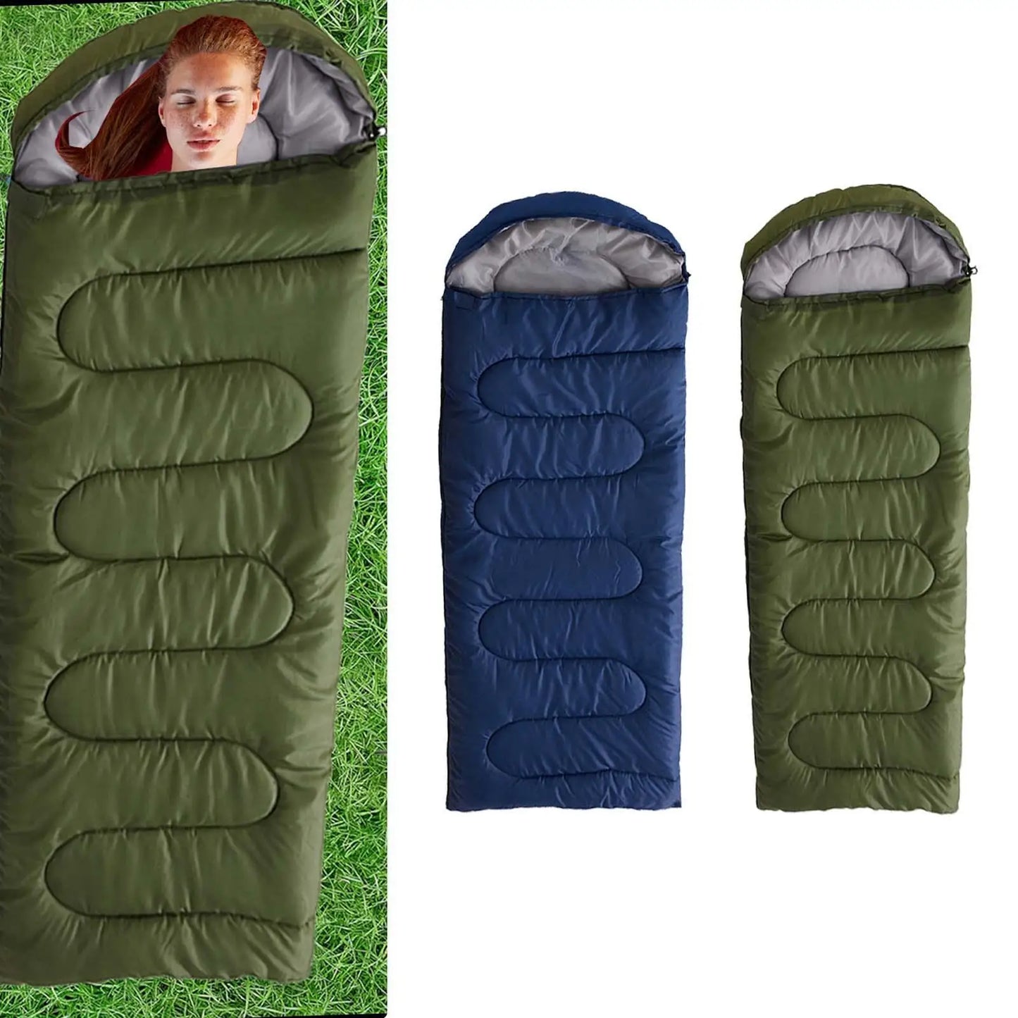Camping Sleeping Bag Light 4 Seasons Warm Envelope Backpack Outdoor Mummy Cotton Winter Sleeping Bag Camp Camp Sleeping