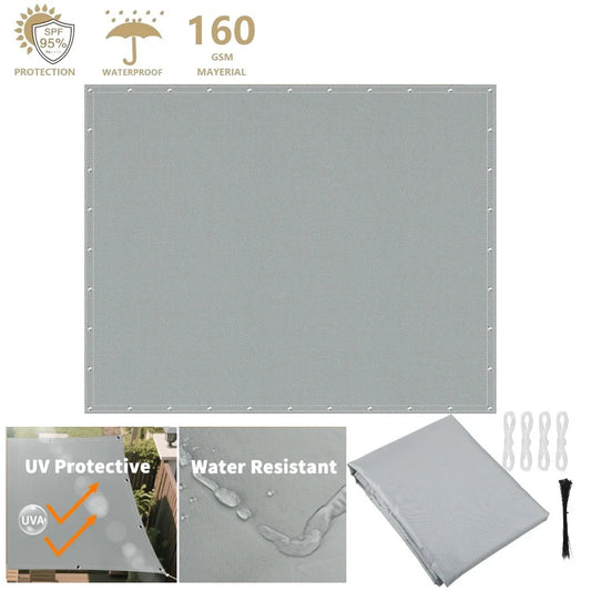 5/4/3/2m Waterproof Sunshade Net Anti-UV Rain Shelter Outdoor Garden Canopy Patio Pool Yard Shade Sail Awning Camping Accessorie - Jimmys Supplies