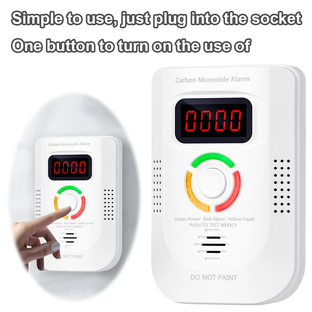 Home Security Combustible Gas Leakage Sensor LPG Propane Butane Methane Natural Gas Detector CO Carbon Monoxide Alarm Fireproof - Jimmys Supplies