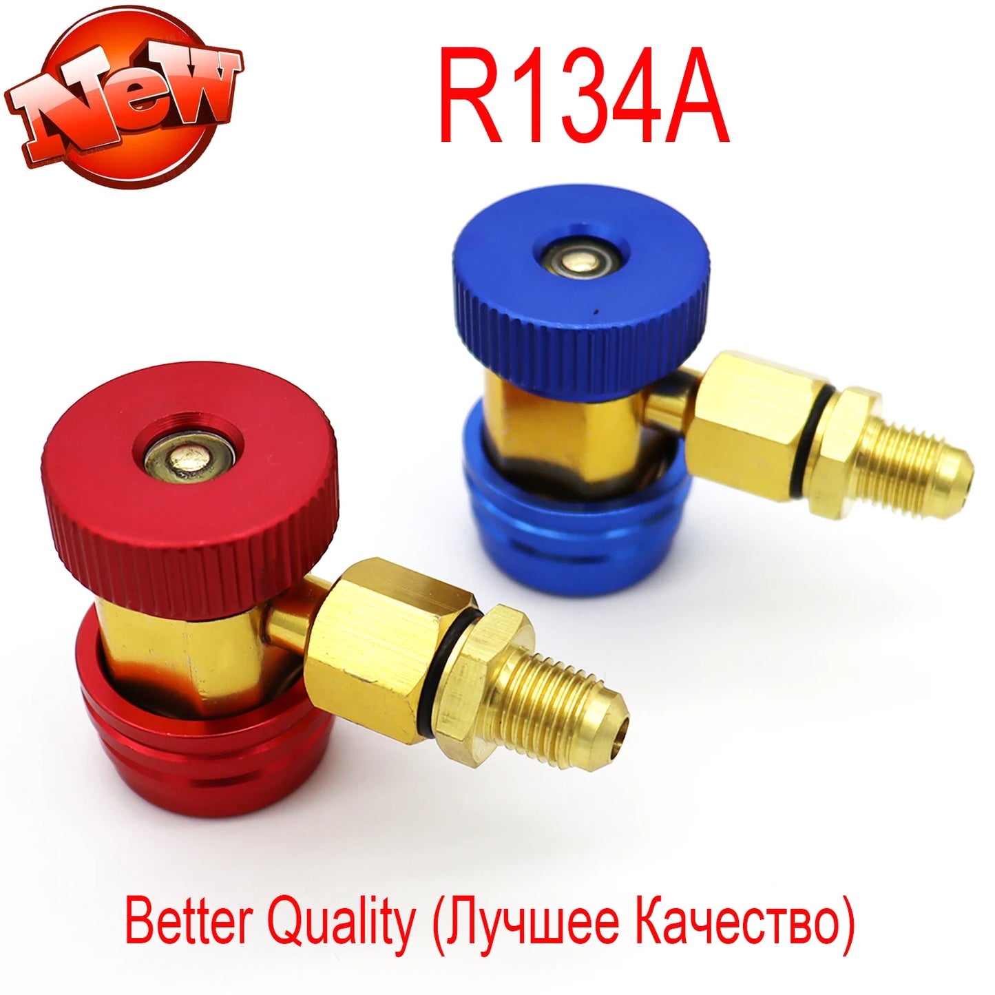R134A Low High Auto Car Quick Coupler Connector Brass Adapters Car Air Conditioning Refrigerant Adjustable AC Manifold Gauge