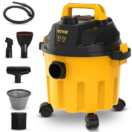 VEVOR Wet Dry Vac 2.6 Gallon 2.5 Peak HP Portable Vacuum - Jimmys Supplies
