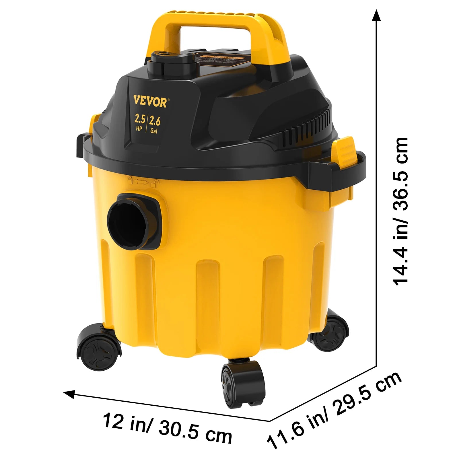 VEVOR Wet Dry Vac 2.6 Gallon 2.5 Peak HP Portable Vacuum - Jimmys Supplies