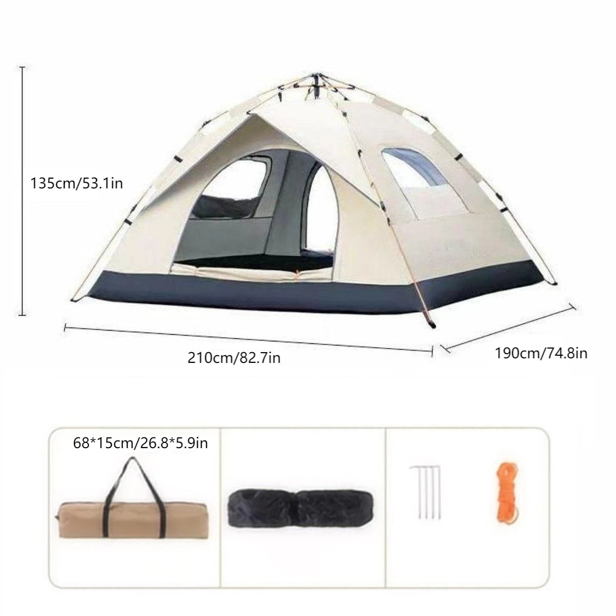 Outdoor Shelter Sunshade Self-Driving Travel Camping Tent - Jimmys Supplies