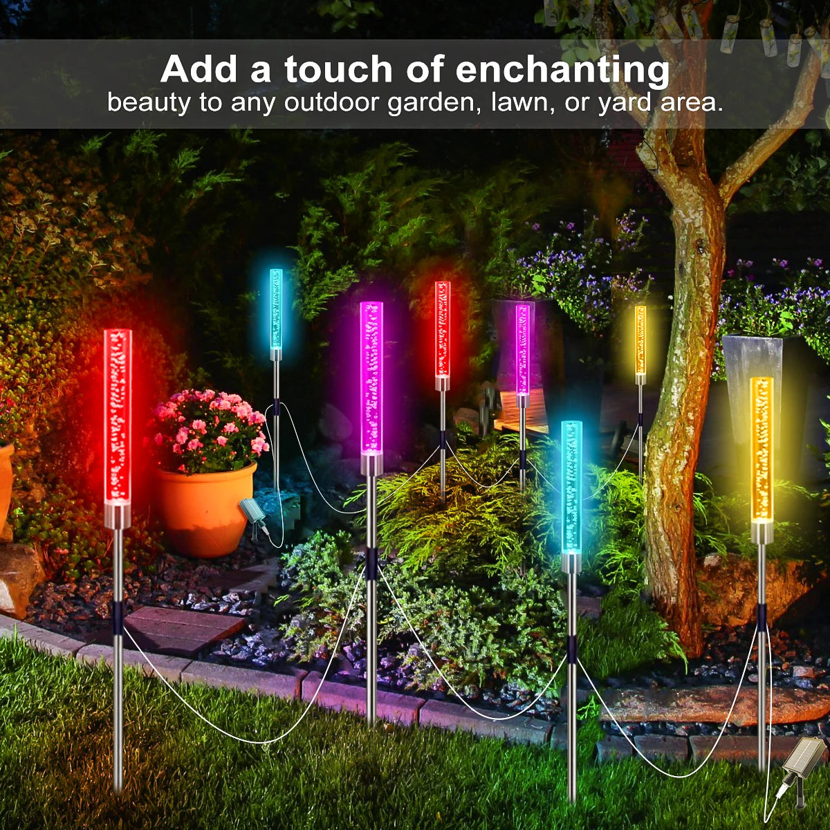 Solar Outdoor Light 4Pc Led Solar Powered Lawn Light - Jimmys Supplies