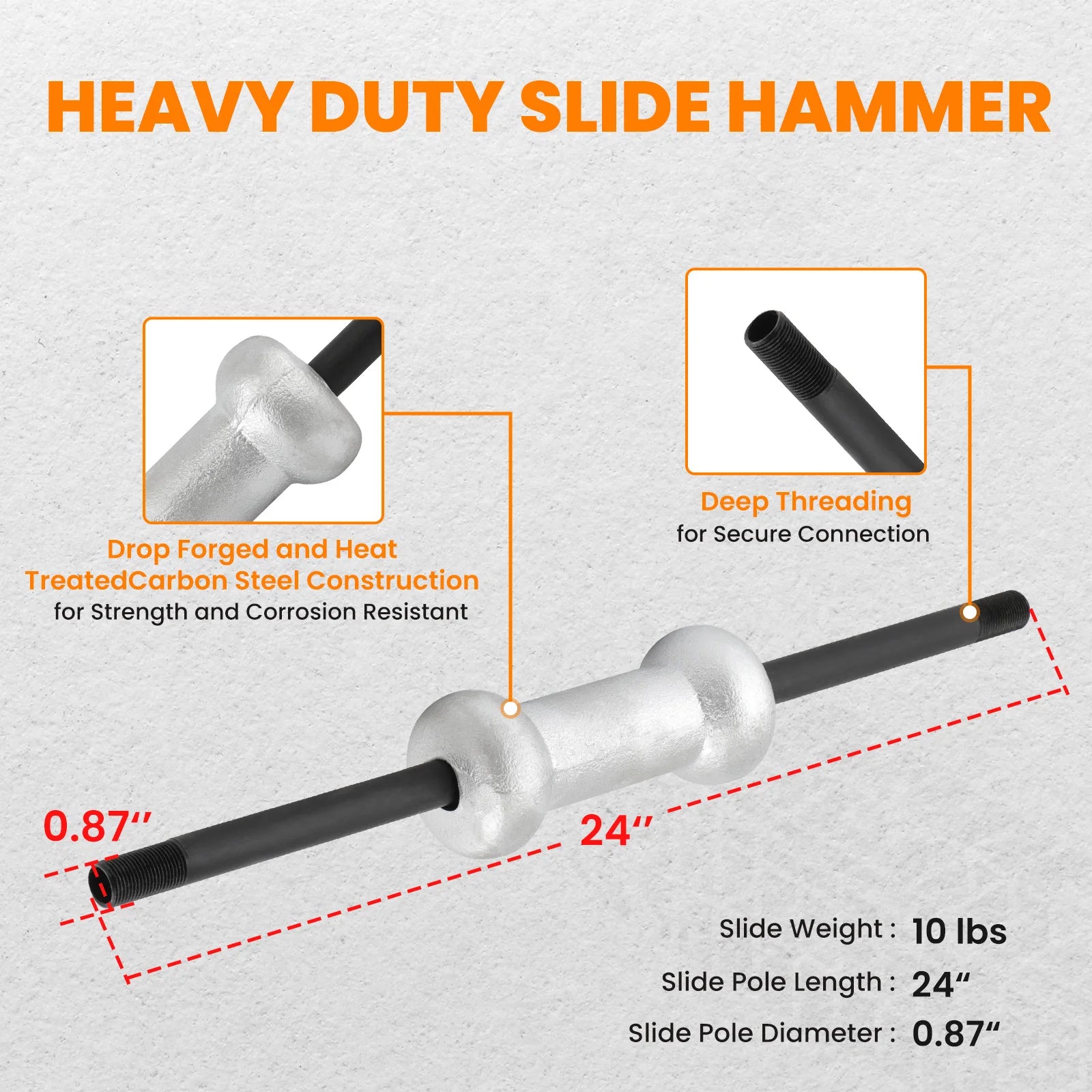 18Pcs Slide Hammer Dent Puller Auto Body Repair Kit Set - Jimmys Supplies