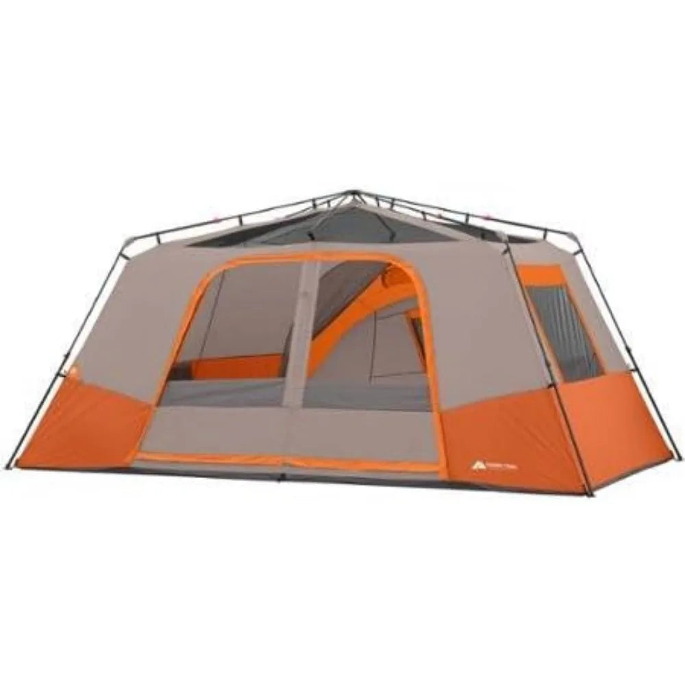 11 Person 3 Room 14' x 14' Instant Cabin Tent Orange - Jimmys Supplies