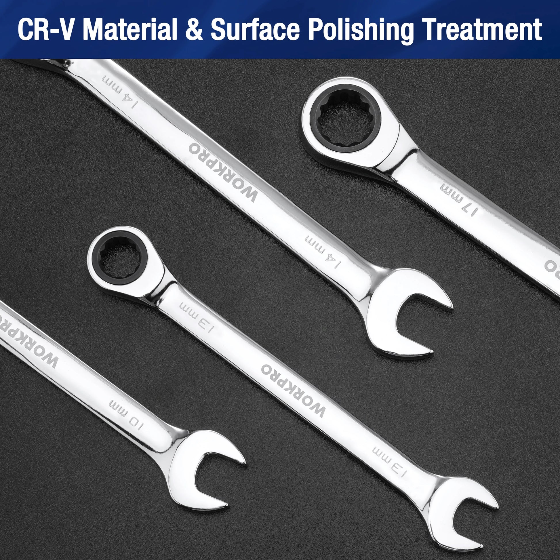 WORKPRO 23pc Ratcheting Wrench Set with Box and 72 Teeth - Jimmys Supplies