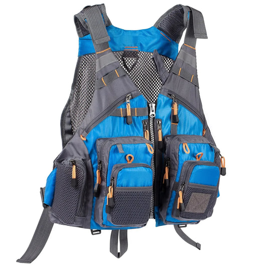 Breathable Fishing Vest Outdoor Sports Mountaineering Hiking Cycling Adjustable Fly Fishing Swim Vest Fishing Tackle